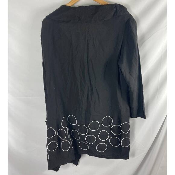 NWT Redwood Court Ruffle Placket Duster in White Bamboo Silk Size Small - Picture 5 of 6